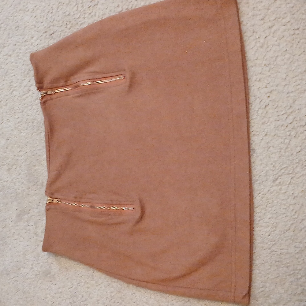 Rusty Orange Suede Mini Skirt Women's Medium